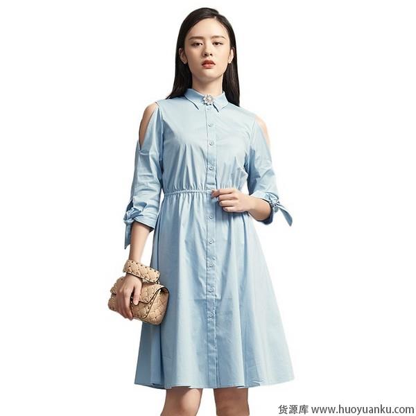 软妹风，浅蓝色连衣裙柔化女汉心-第5张图片-货源库