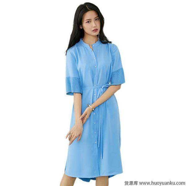 软妹风，浅蓝色连衣裙柔化女汉心-第8张图片-货源库
