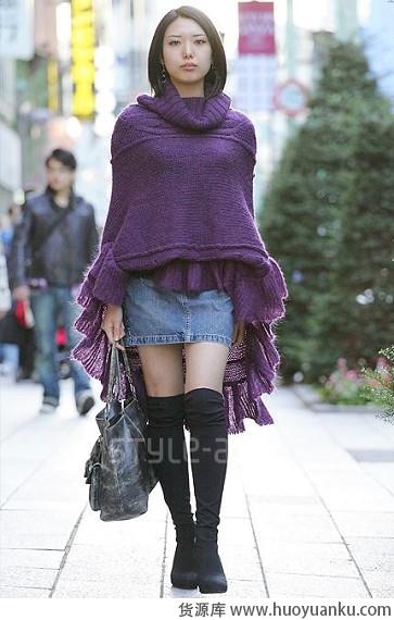 实拍日本街头斗篷装-第6张图片-货源库 实拍日本街头斗篷装-第6张图片-货源库
